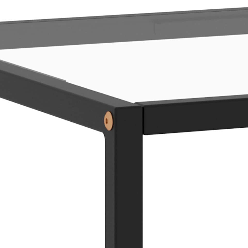 Tavolino da Salotto Nero con Vetro Temperato 120x60x35 cm | homemem39