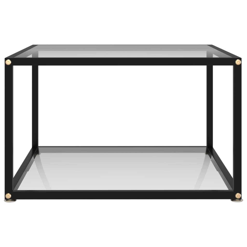 Tavolino da Salotto Trasparente 60x60x35 cm in Vetro Temperato | homemem39