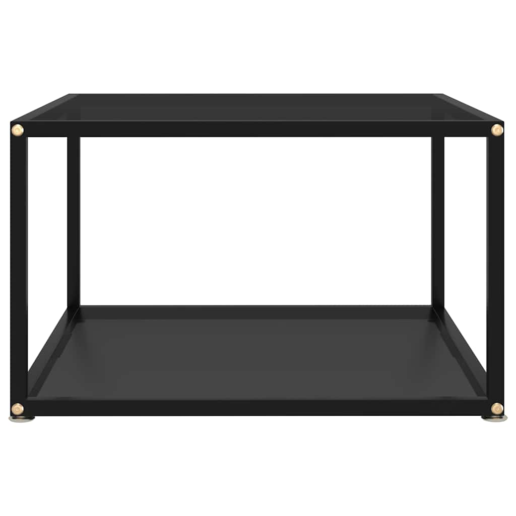 Tavolino da Salotto Nero 60x60x35 cm in Vetro Temperato | homemem39