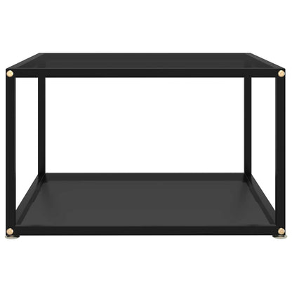Tavolino da Salotto Nero 60x60x35 cm in Vetro Temperato | homemem39