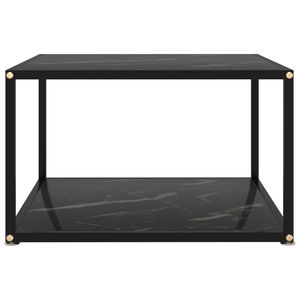 Tavolino da Salotto Nero 60x60x35 cm in Vetro Temperato | homemem39