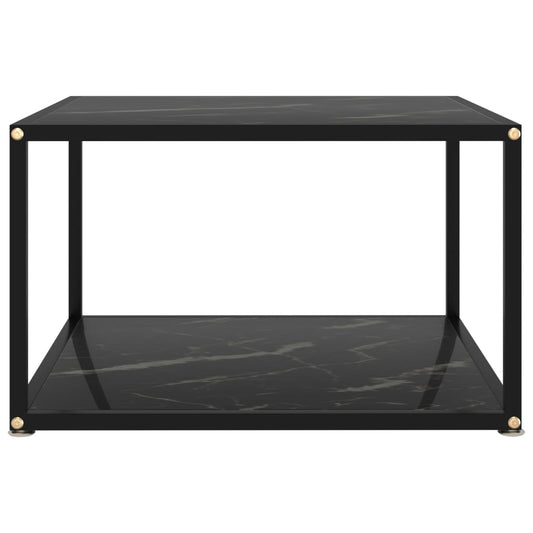 Tavolino da Salotto Nero 60x60x35 cm in Vetro Temperato | homemem39
