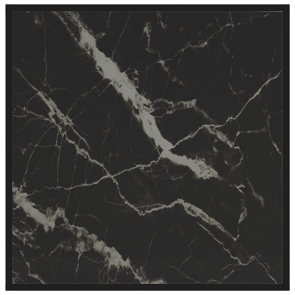 Tavolino da Salotto Nero 80x80x35 cm in Vetro Temperato | homemem39