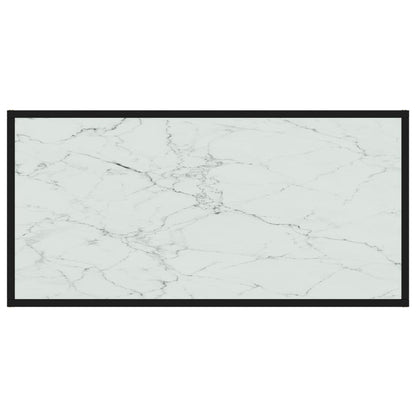 Tavolino da Salotto Bianco 100x50x35 cm in Vetro Temperato | homemem39