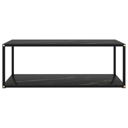Tavolino da Salotto Nero 100x50x35 cm in Vetro Temperato | homemem39