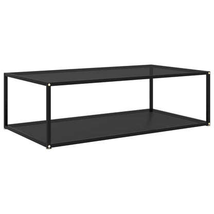 322903 vidaXL Coffee Table Black 120x60x35 cm Tempered Glass