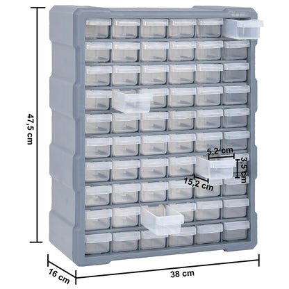 Mobile Contenitore con 60 Cassetti 38x16x47,5 cm | homemem39
