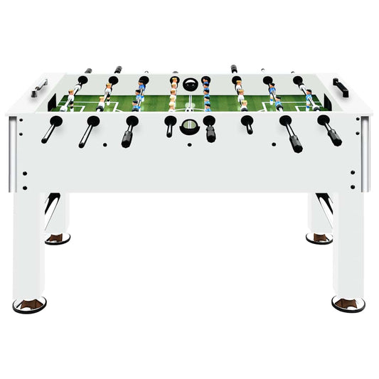 Tavolo Calcio Balilla in Acciaio 60 kg 140x74,5x87,5 cm Bianco | homemem39
