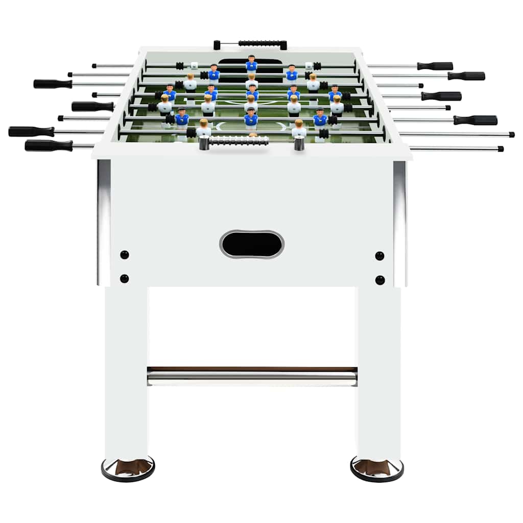 Tavolo Calcio Balilla in Acciaio 60 kg 140x74,5x87,5 cm Bianco | homemem39