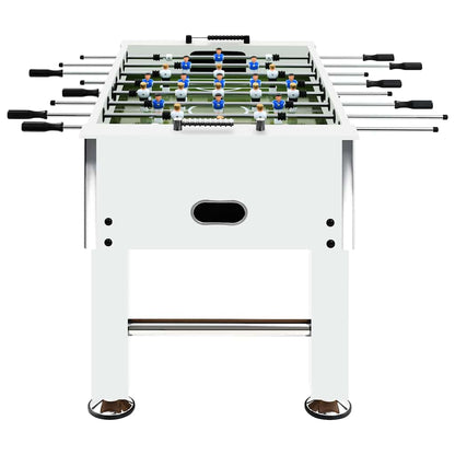 Tavolo Calcio Balilla in Acciaio 60 kg 140x74,5x87,5 cm Bianco | homemem39