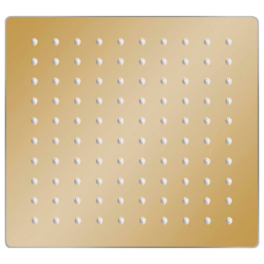 Testa Doccia a Pioggia in Acciaio Inox 20x20cm Quadrata Oro - homemem39