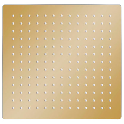 Testa Doccia a Pioggia in Acciaio Inox 25x25 cm Quadrata Oro