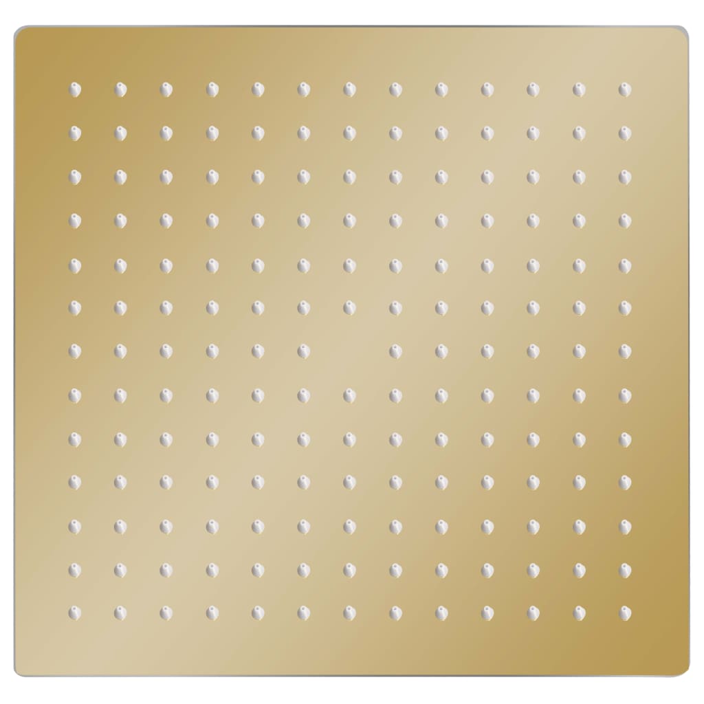 Testa Doccia a Pioggia in Acciaio Inox 30x30 cm Quadrata Oro