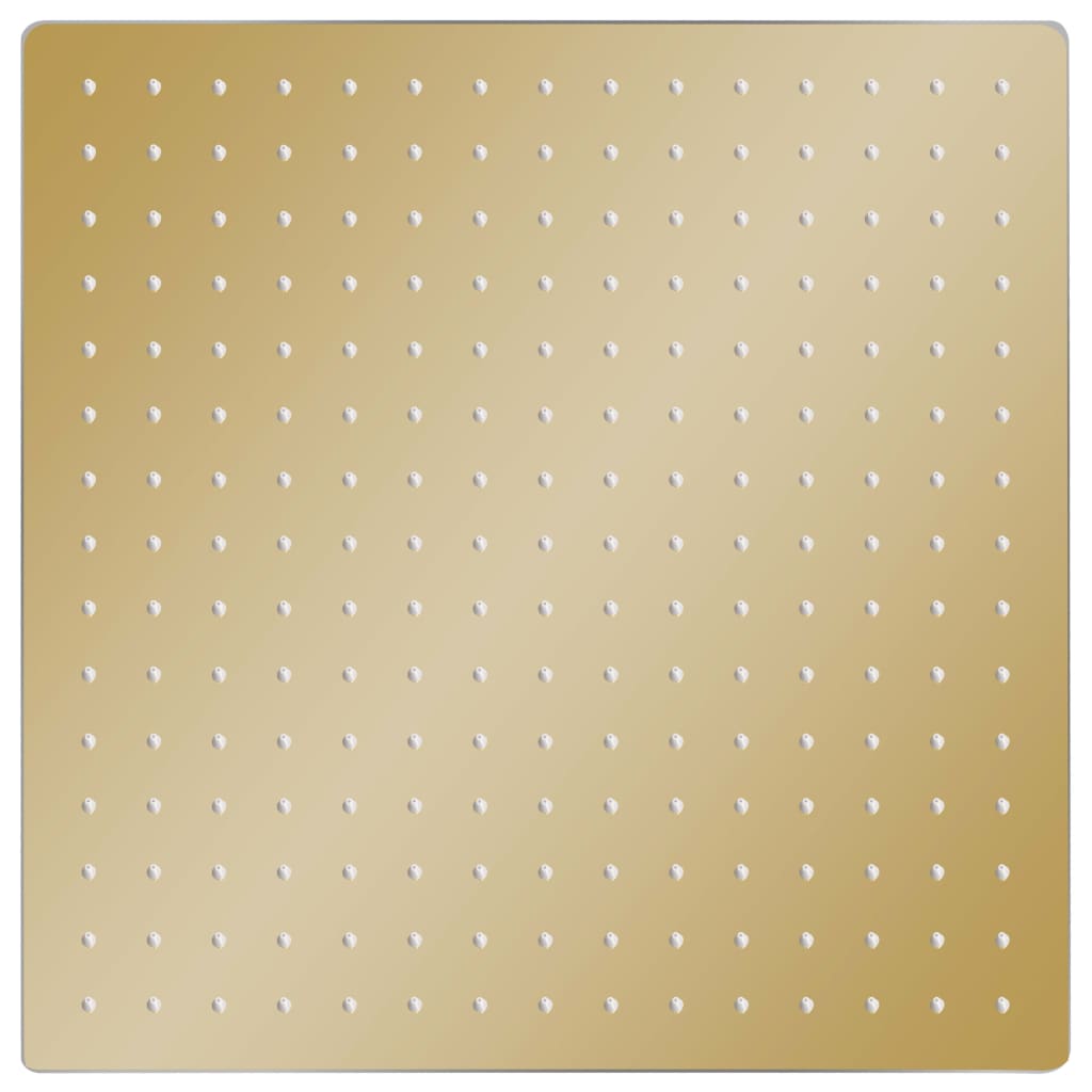 Testa Doccia a Pioggia in Acciaio Inox 40x40 cm Quadrata Oro