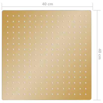 Testa Doccia a Pioggia in Acciaio Inox 40x40 cm Quadrata Oro