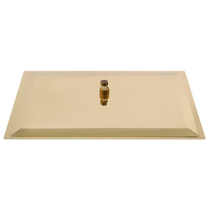 Testa Doccia a Pioggia Acciaio Inox 50x30 cm Rettangolare Oro