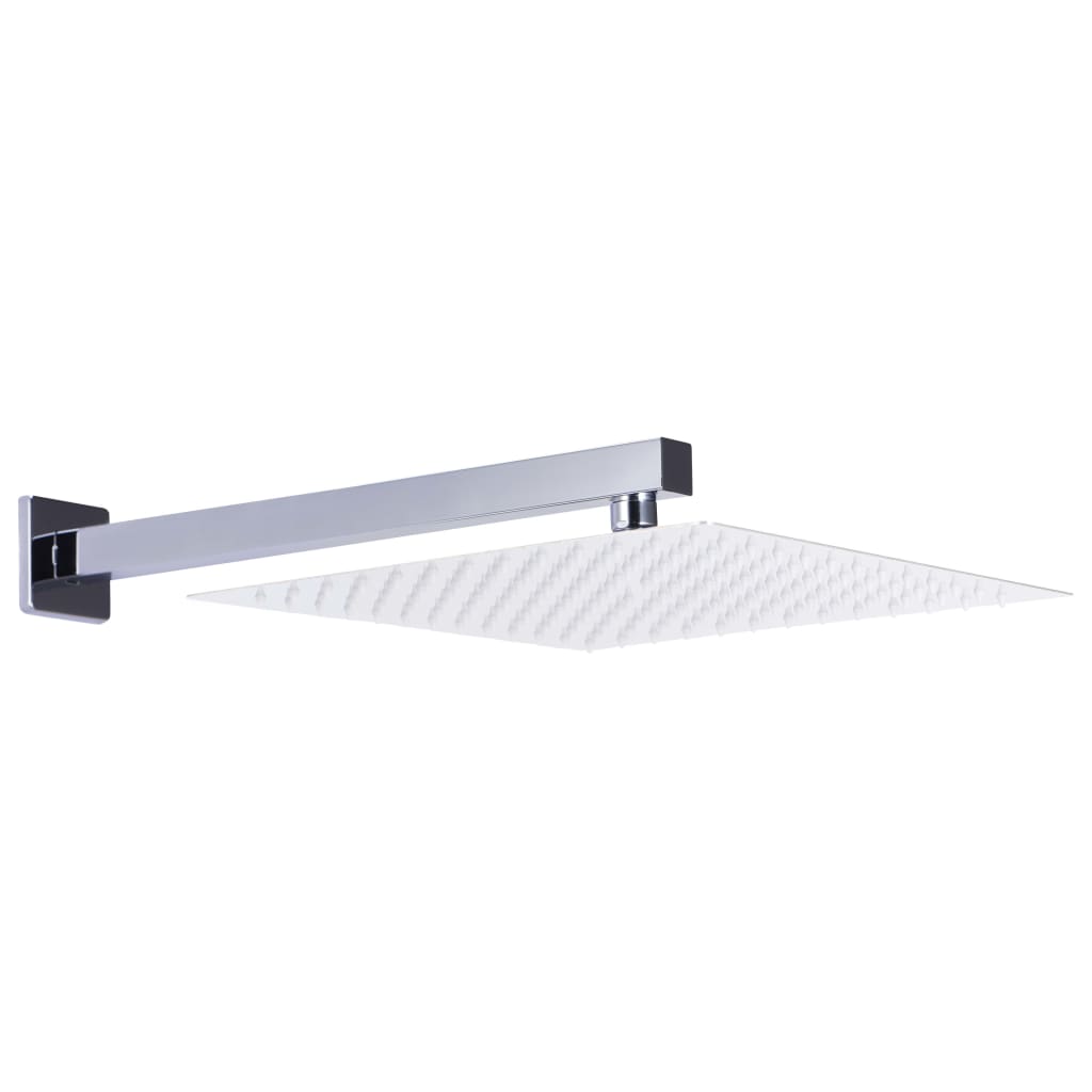 Braccio di Supporto Doccia Quadrato Acciaio 201 Argento 40 cm | homemem39