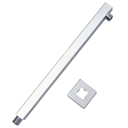 Braccio di Supporto Doccia Quadrato Acciaio 201 Argento 40 cm