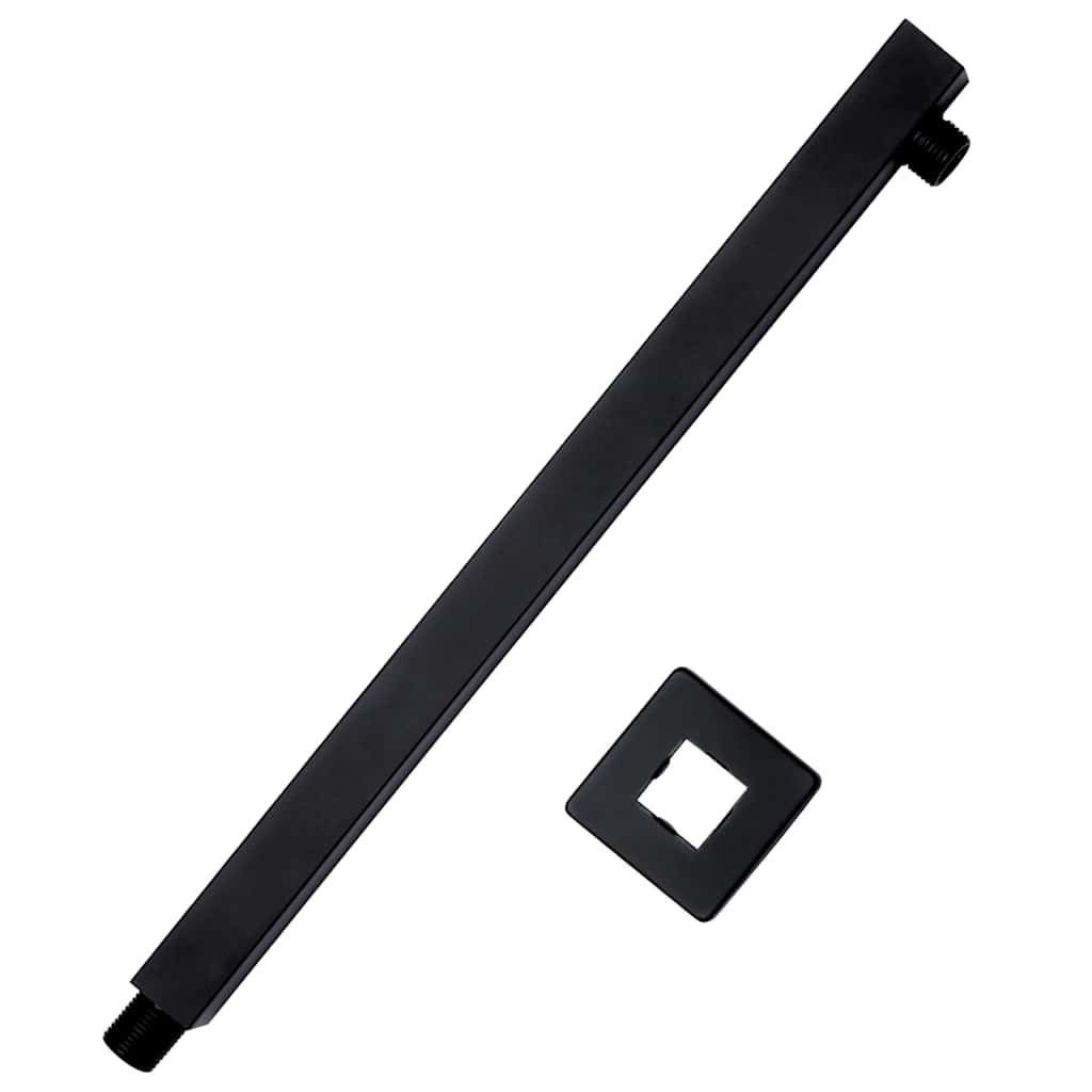 Braccio di Supporto Doccia Quadrato Acciaio 201 Nero 40 cm