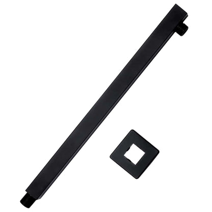 Braccio di Supporto Doccia Quadrato Acciaio 201 Nero 40 cm