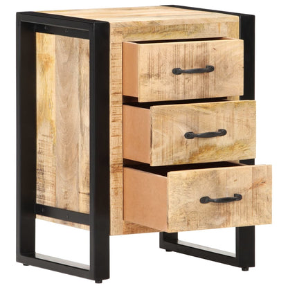 Comodino 40x35x55 cm in Legno Massello di Mango | homemem39