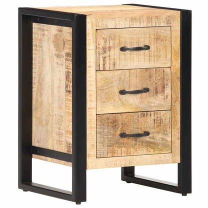 Comodino 40x35x55 cm in Legno Massello di Mango