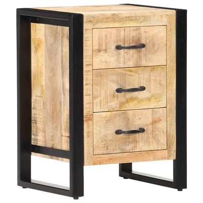Comodino 40x35x55 cm in Legno Massello di Mango