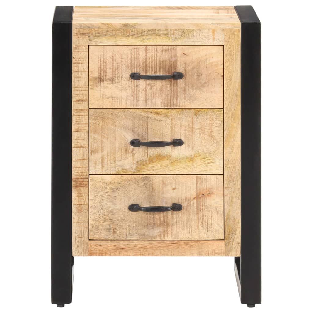 Comodino 40x35x55 cm in Legno Massello di Mango | homemem39
