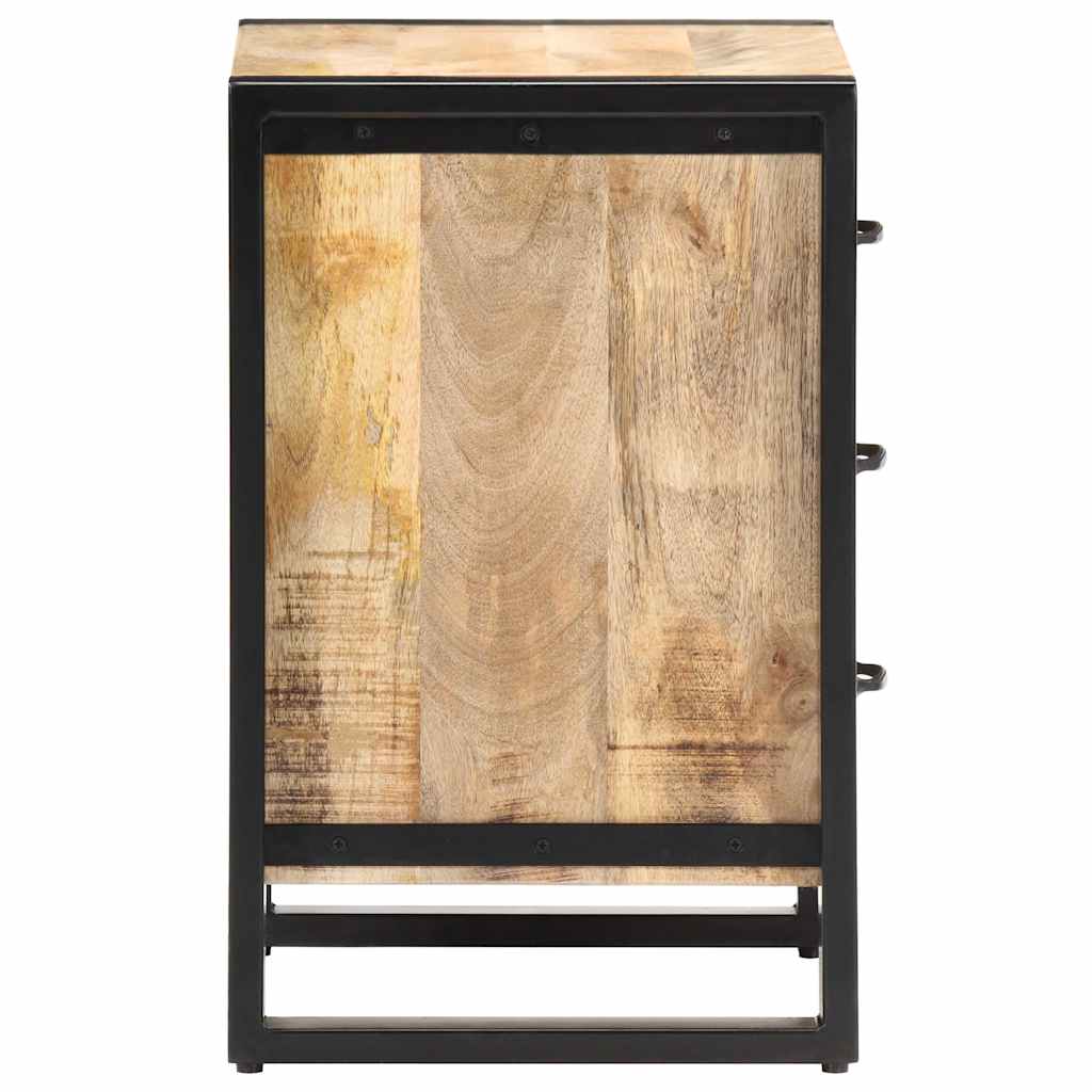 Comodino 40x35x55 cm in Legno Massello di Mango