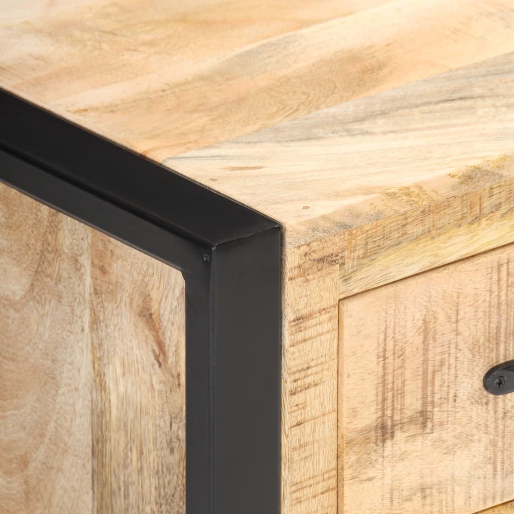 Comodino 40x35x55 cm in Legno Massello di Mango | homemem39