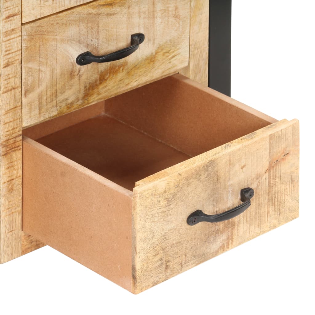 Comodino 40x35x55 cm in Legno Massello di Mango | homemem39