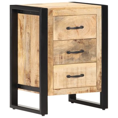 Comodino 40x35x55 cm in Legno Massello di Mango | homemem39