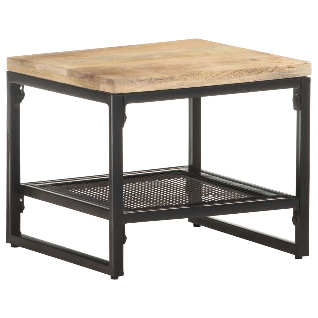 Tavolino Laterale 40x40x35 cm in Legno Massello di Mango | homemem39