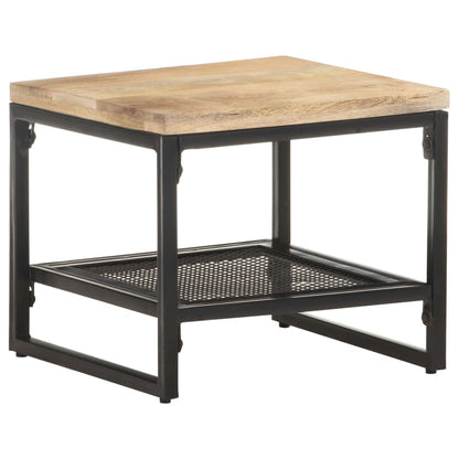 Tavolino Laterale 40x40x35 cm in Legno Massello di Mango | homemem39