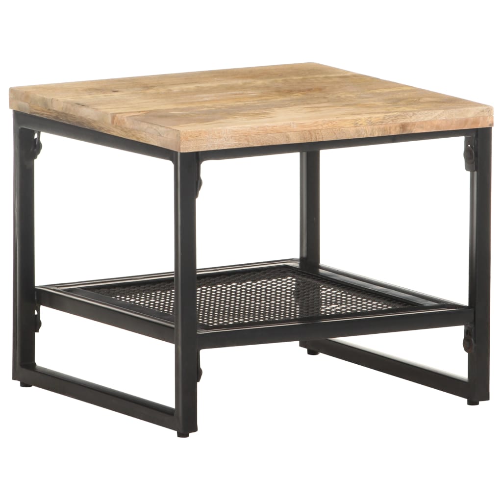 Tavolino Laterale 40x40x35 cm in Legno Massello di Mango | homemem39