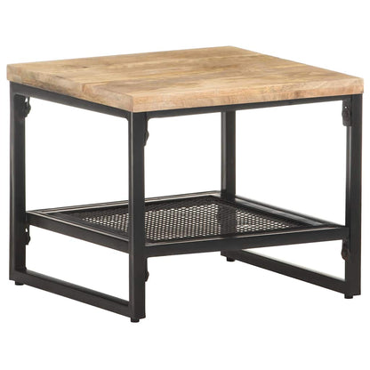 Tavolino Laterale 40x40x35 cm in Legno Massello di Mango