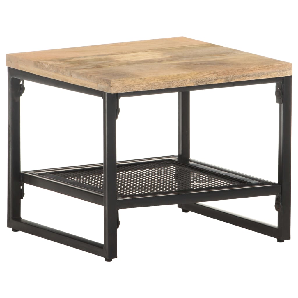 Tavolino Laterale 40x40x35 cm in Legno Massello di Mango | homemem39