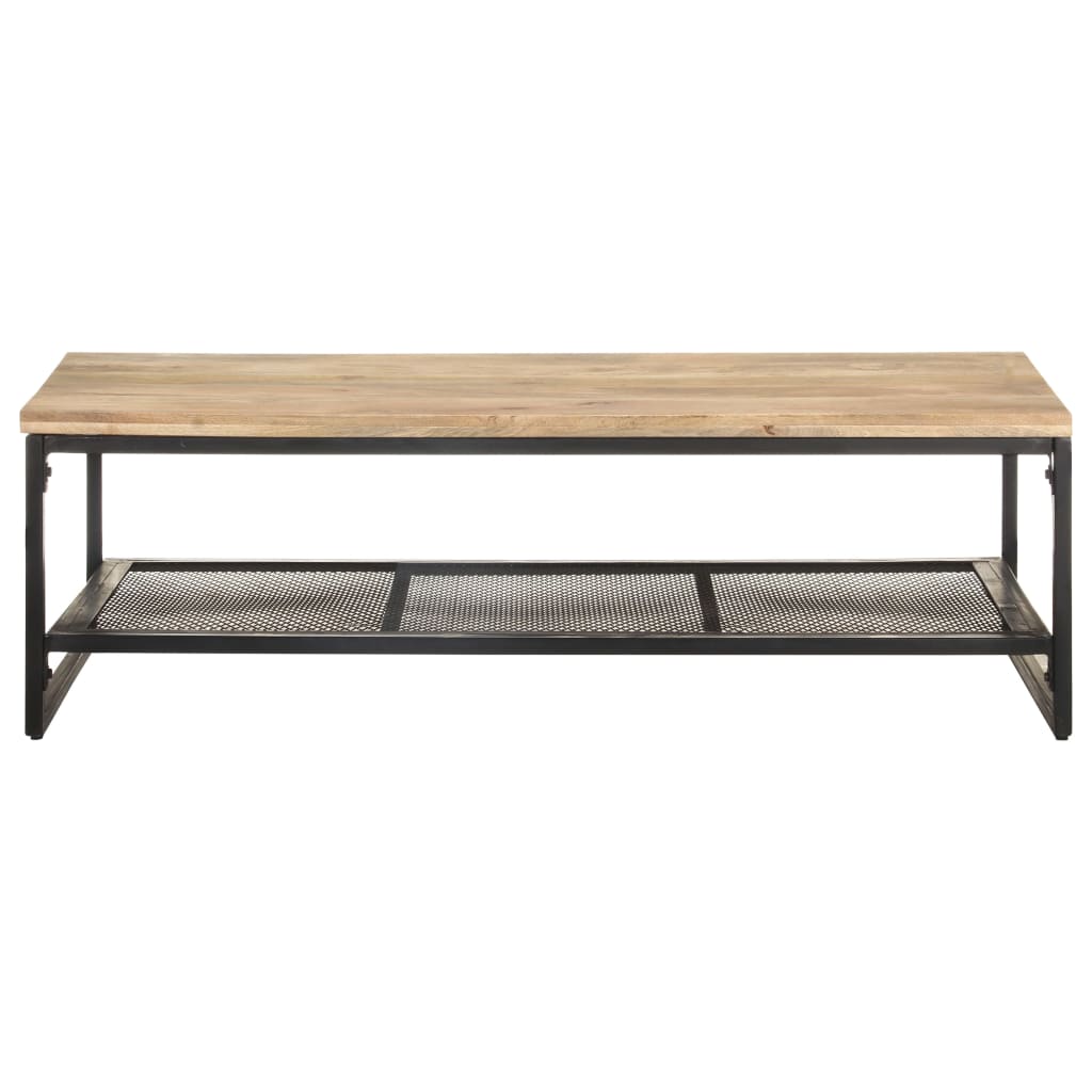 Tavolino da Salotto 110x60x35 cm in Legno Massello di Mango | homemem39