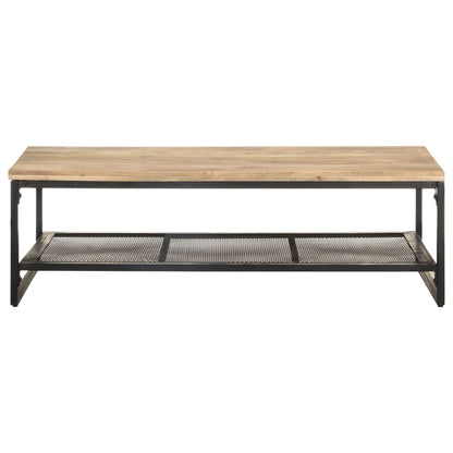 Tavolino da Salotto 110x60x35 cm in Legno Massello di Mango | homemem39