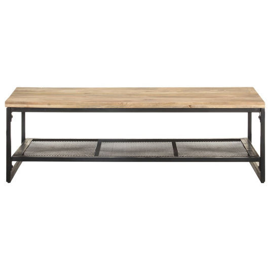 Tavolino da Salotto 110x60x35 cm in Legno Massello di Mango | homemem39