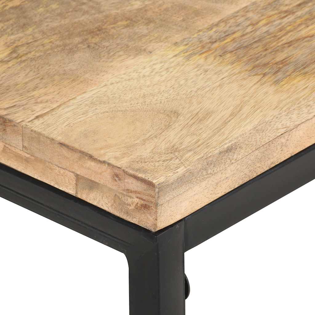 Tavolino da Salotto 110x60x35 cm in Legno Massello di Mango