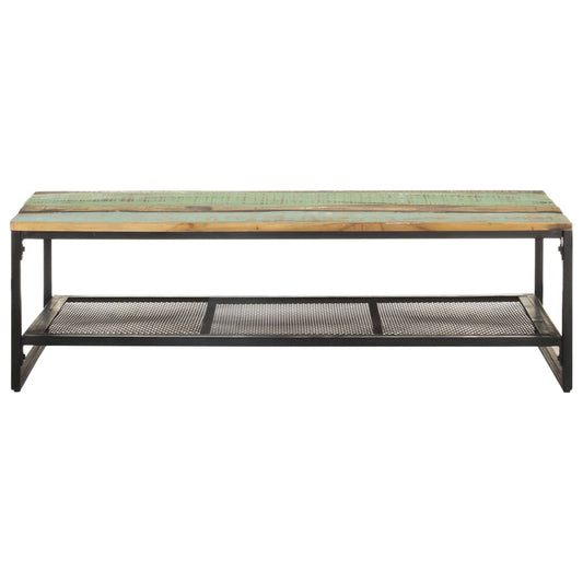 Tavolino da Salotto 110x60x35 cm in Legno Massello di Recupero | homemem39