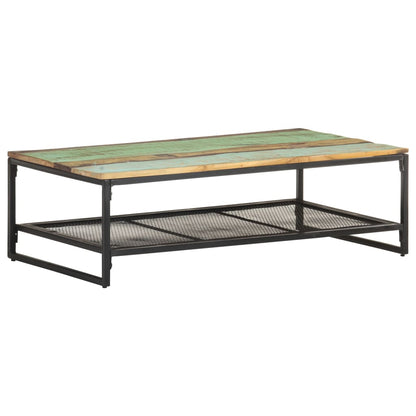 Tavolino da Salotto 110x60x35 cm in Legno Massello di Recupero | homemem39