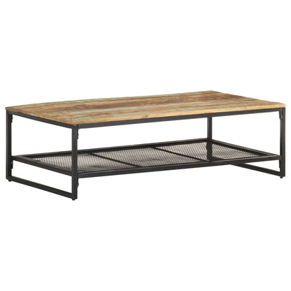 Tavolino da Salotto 110x60x35 cm in Legno Massello di Recupero | homemem39