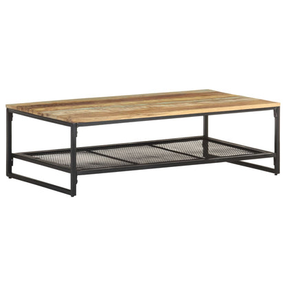 Tavolino da Salotto 110x60x35 cm in Legno Massello di Recupero | homemem39