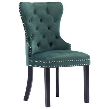 Dining Chairs 6 pcs Dark Green Velvet