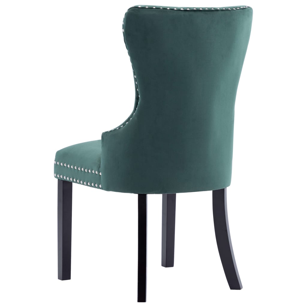 Dining Chairs 6 pcs Dark Green Velvet