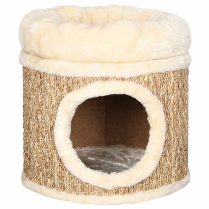 Cuccia per Gatti con Cuscino Lusso 33 cm in Giunco | homemem39