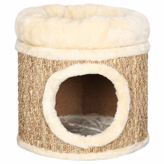 Cuccia per Gatti con Cuscino Lusso 33 cm in Giunco | homemem39