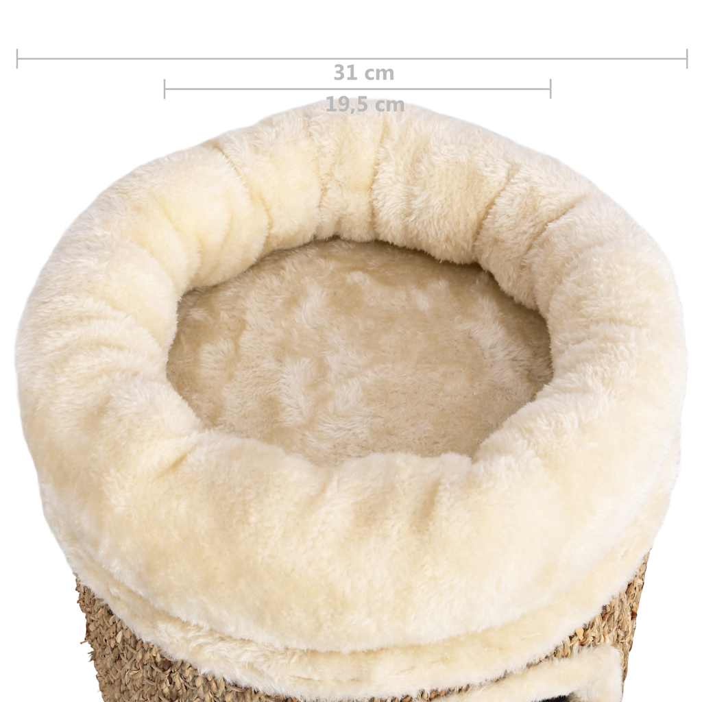 Cuccia per Gatti con Cuscino Lusso 33 cm in Giunco | homemem39